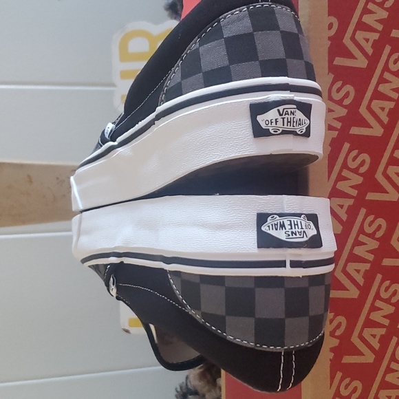 Vans Classic Slip-On Black Pewter Checkerboard Unisex Size U.S 8.5 Men/10 Women - Picture 12 of 14